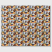 アートポップ・アートのピルグリムカップケーキ ラッピングペーパー (フラット)