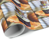 アートポップ・アートのピルグリムカップケーキ ラッピングペーパー (ロールコーナー)