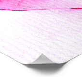 アートポップ・アートのピンクハートバレンタイン ポスター (角)