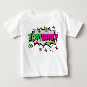 アートポップ・アートのファンキー怖い可愛い「ZomBaby」ゾンビプリン ベビーTシャツ