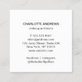 アートポップ・アートのフォトコラージュトレンディーモダン スクエア名刺 (裏面)