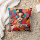 アートポップ・アートのフォトコラージュ クッション (ブランケット)