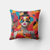 アートポップ・アートのフォトコラージュ クッション (裏面)