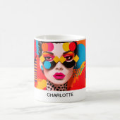 アートポップ・アートのフォトコラージュ コーヒーマグカップ (中央)