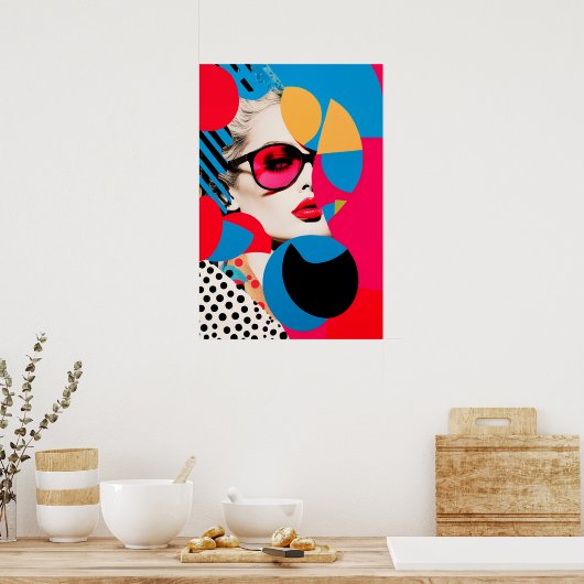 アートポップ・アートのフォトコラージュ ポスター (キッチン)