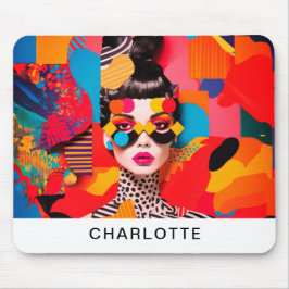 アートポップ・アートのフォトコラージュ マウスパッド