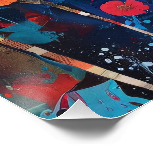 アートポップ・アートのフクロウの切り離 ポスター (コーナー)