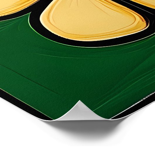 アートポップ・アートのフラワーグリッドカラフルウォールアート ポスター (角)