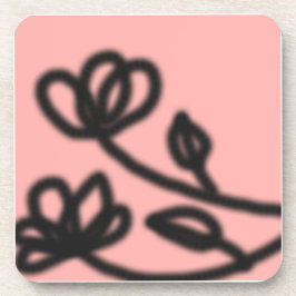 アートポップ・アートのフラワーコースター（ピンク） コースター