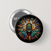 アートポップ・アートのフランケンシュタインのメルトダウン 缶バッジ (正面&裏面)