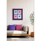 アートポップ・アートのフローラカルテ鮮やか：花瓶のチューリップ ポスター