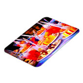 アートポップ・アートのフードケーキスナックフォークカラフル マグネット (左側)