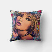 アートポップ・アートのプリンセススロー枕 クッション (裏面)