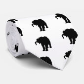 アートポップ・アートのベビーゾウのシルエット ネクタイ (ロール)