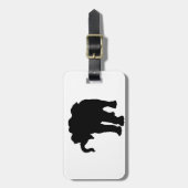 アートポップ・アートのベビーゾウのシルエット ラゲッジタグ (正面縦)