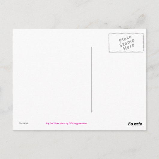 アートポップ・アートのホイール ポストカード (裏面)