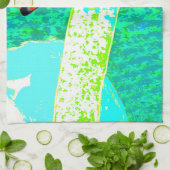 アートポップ・アートのホワイトスワンヘッド キッチンタオル (折り畳み)