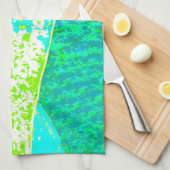 アートポップ・アートのホワイトスワンヘッド キッチンタオル (四つ折り)