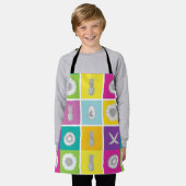 アートポップ・アートのボタニカル&フルーツオールオーバープリント エプロン (着用した状態)