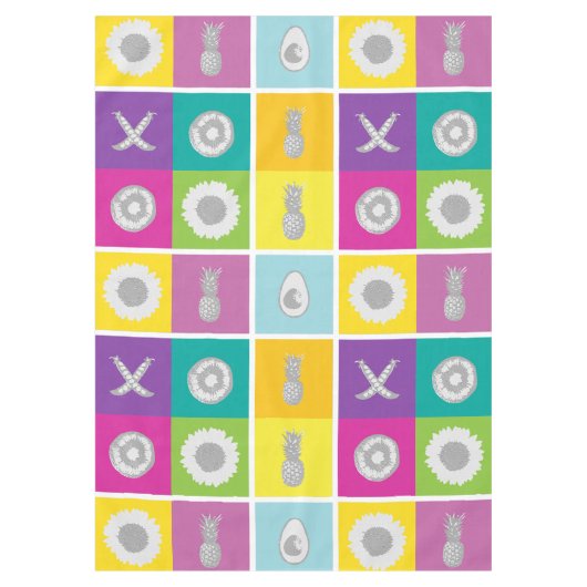 アートポップ・アートのボタニカル&フルーツデザインテーブルクロス テーブルクロス (正面)