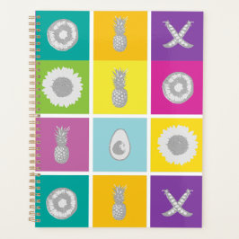 アートポップ・アートのボタニカル&フルーツパターンプランナー プランナー手帳