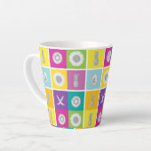 アートポップ・アートのボタニカル&フルーツパターンラテマグ カフェラテマグ (左アングル)