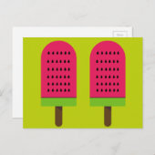 アートポップ・アートのポシクルスイカのフルーツアート ポストカード (正面/裏面)