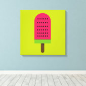 アートポップ・アートのポプシクル実質スイカ キャンバスプリント (インサイチュ (ウッドフロア))