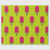 アートポップ・アートのポプシクル実質スイカ ラッピングペーパー (フラット)