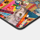 アートポップ・アートのミックスメディア犬と猫デスクマット デスクマット (コーナー)
