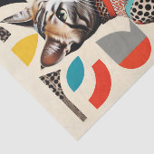 アートポップ・アートのミッド・センチュリーのファッション猫の女性のコラージュ 薄葉紙 (詳細)