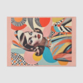 アートポップ・アートのミッド・センチュリーファッションのコラージュ 薄葉紙 (正面)