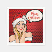 アートポップ・アートのメリークリスマスカクテルナプキンス スタンダードカクテルナプキン (正面)