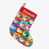 アートポップ・アートのモルモット スモールクリスマスストッキング (正面 (吊り時))