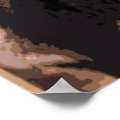 アートポップ・アートのライオンのポスター – 動物写真アートワーク ポスター (角)