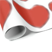 アートポップ・アートのラブ赤いハートホワイトラッピング紙 ラッピングペーパー (ロールコーナー)