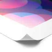 アートポップ・アートのランダム同心円02 ポスター (角)