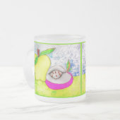 アートポップ・アートのリンゴすり付きマグカップ フロストグラスマグカップ (正面左)