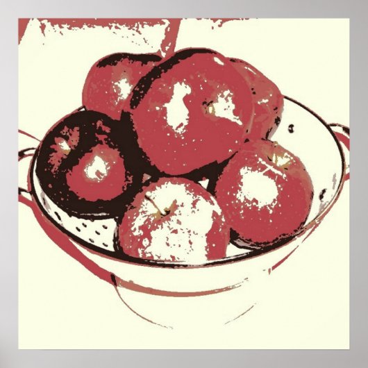 アートポップ・アートのリンゴ ポスター (正面)