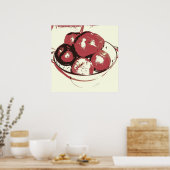 アートポップ・アートのリンゴ ポスター (キッチン)