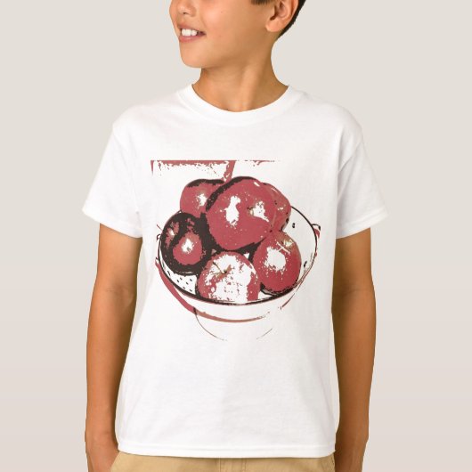 アートポップ・アートのリンゴ Tシャツ (正面)