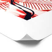 アートポップ・アートのレッドローズ装飾ラインアートポスタープリント ポスター (角)