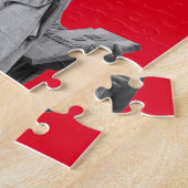 アートポップ・アートのレッド白黒自由の女神 ジグソーパズル (側面)