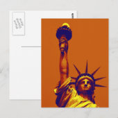 アートポップ・アートのレディーリバティ ポストカード (正面/裏面)