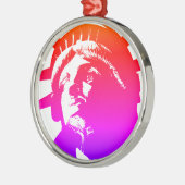 アートポップ・アートのレディーリバティ メタルオーナメント (左)