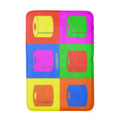 アートポップ・アートのレトロトサイケデリックイレット紙鮮やか バスマット (正面縦)
