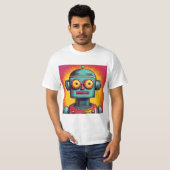 アートポップ・アートのロボット Tシャツ (正面フル)