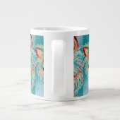 アートポップ・アートのロング髪のチワフアムグ ジャンボコーヒーマグカップ (裏面)