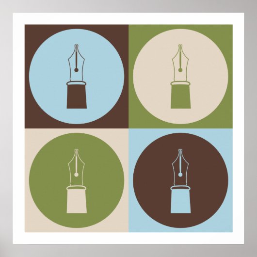 アートポップ・アートの万年筆 ポスター (正面)