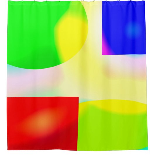 アートポップ・アートの反射 シャワーカーテン (正面)